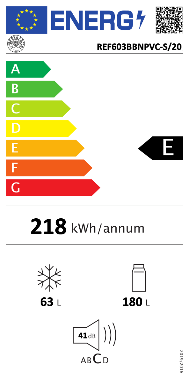 ΨΥΓΕΙΟΚΑΤΑΨΥΚΤΗΣ BERTAZZONI REF603BBNPVC-S/20 | ΕΝΤΟΙΧΙΖΟΜΕΝΟΣ ΨΥΓΕΙΟΚΑΤΑΨΥΚΤΗΣ 5
