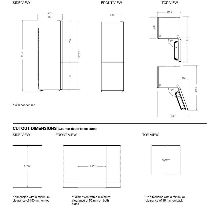 ΨΥΓΕΙΟΚΑΤΑΨΥΚΤΗΣ BERTAZZONI RBM60F5FBNC MODERN SERIES | ΔΙΑΣΤΑΣΕΩΝ 201x60εκ. 5