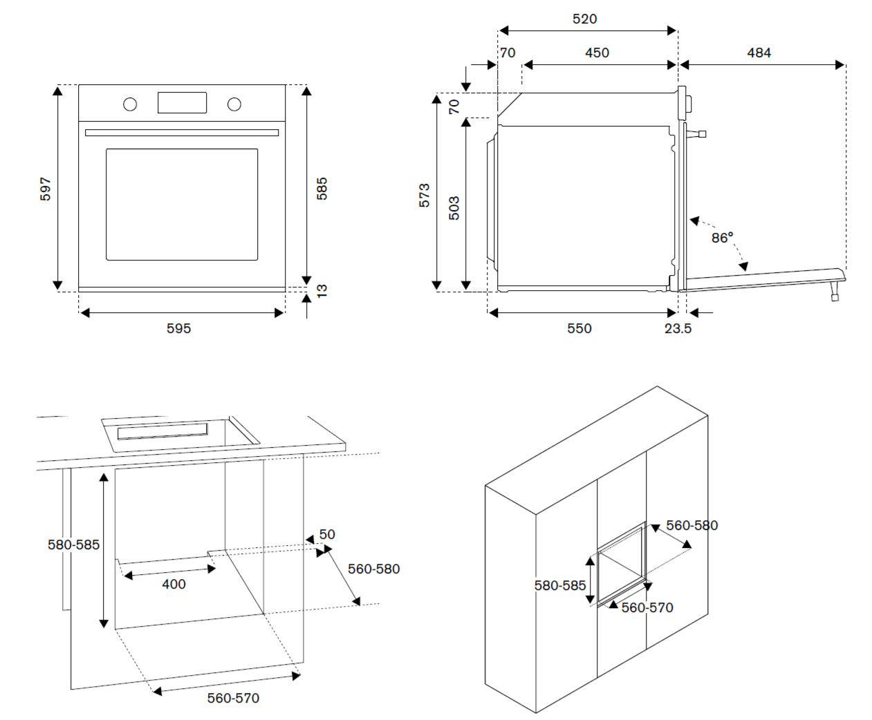 ΦΟΥΡΝΟΣ BERTAZZONI F605HEREKAG | ΦΟΥΡΝΟΣ ΗΛΕΚΤΡΙΚΟΣ 3