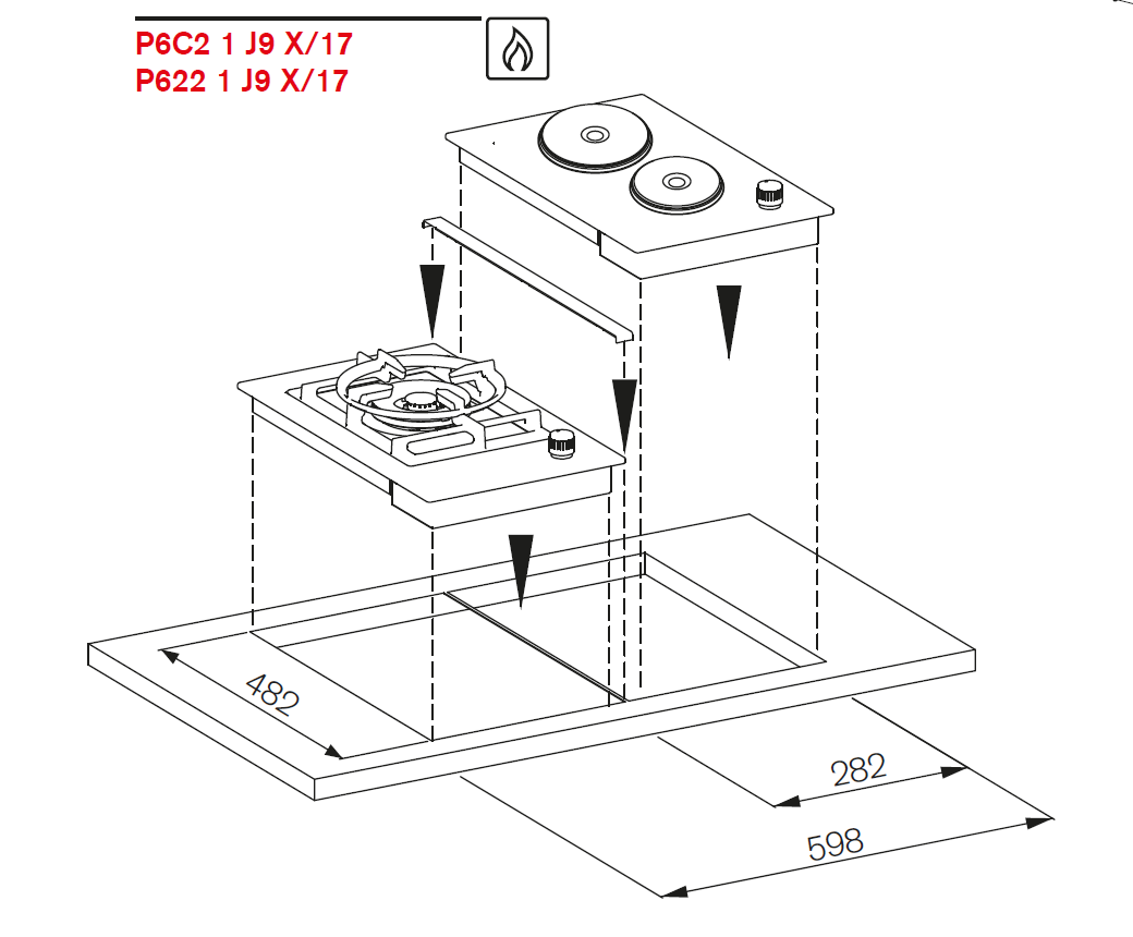 ΕΣΤΙΑ LA GERMANIA P632ELAGX (P33 20 LAG X + σύνδεσμος + P33 2E LAG X) | ΕΣΤΙΑ ΜΙΚΤΗΣ ΤΡΟΦΟΔΟΣΙΑΣ | 2 ΕΣΤΙΕΣ ΑΕΡΙΟΥ + 2 ΗΛΕΚΤΡΙΚΕΣ 2